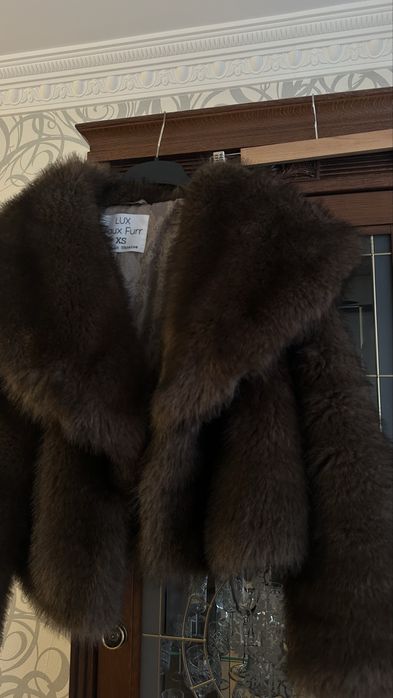 Шуба еко Коричнева