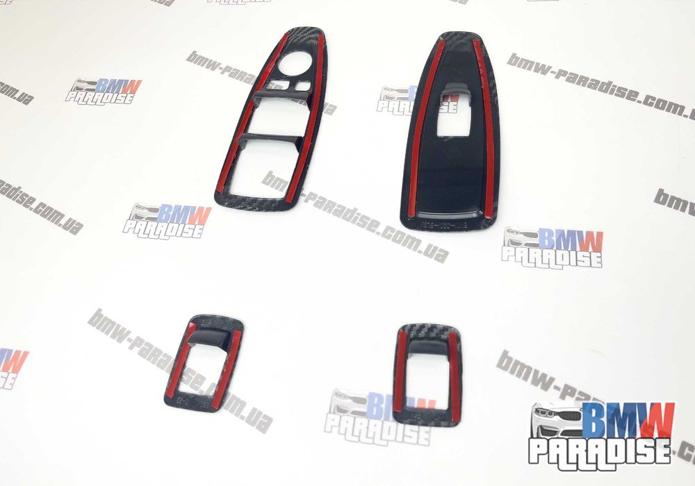 ЦЕНА ЗА ВСЁ! Карбоновые накладки на стеклоподьемники BMW F30 F31 F36