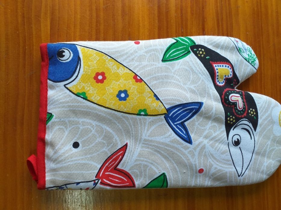luva cozinha estampada