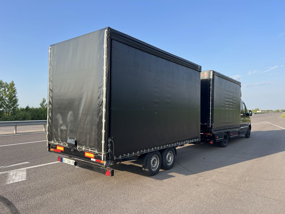 MERCEDES - BENZ Sprinter 519 MAXI | 3.0 2014 рік Спарка Пландека Прицеп двохосьовий штора