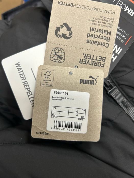 Пуховик чоловічий зимовий Puma LONG HOODED DOWN COAT