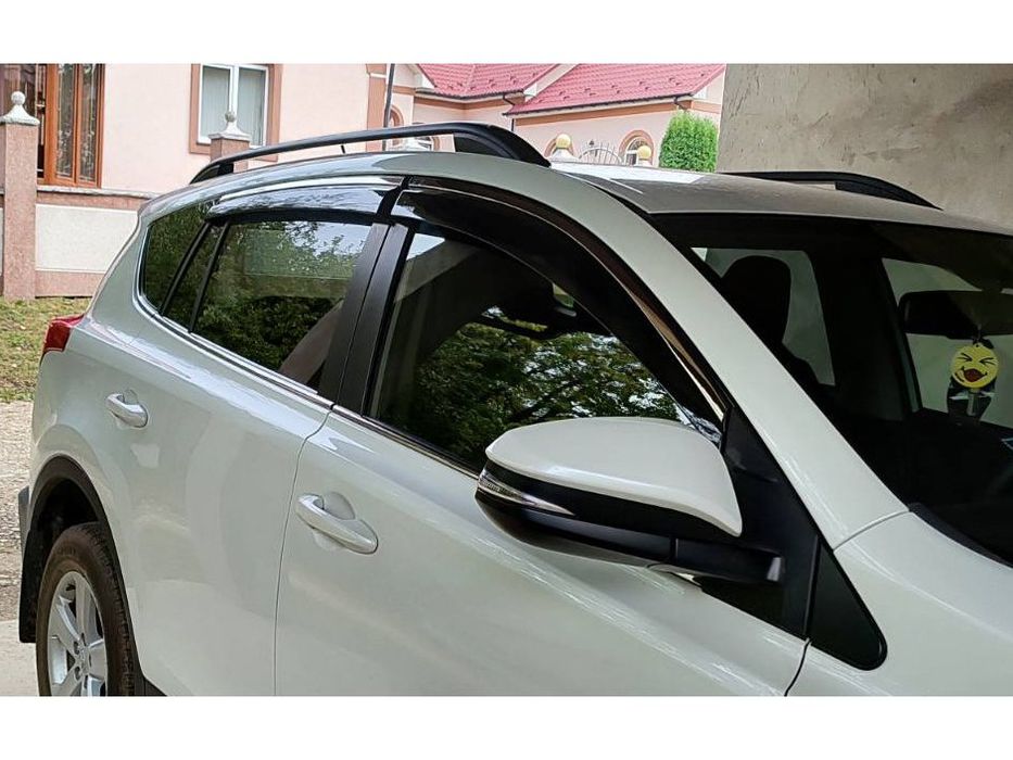 Вітровики з хромом для Toyota Rav 4 2013-2018 Полікарбонат (4 шт)