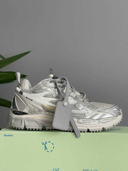 Кросівки Off White Be Right Back Silver офф вайт білі срібні