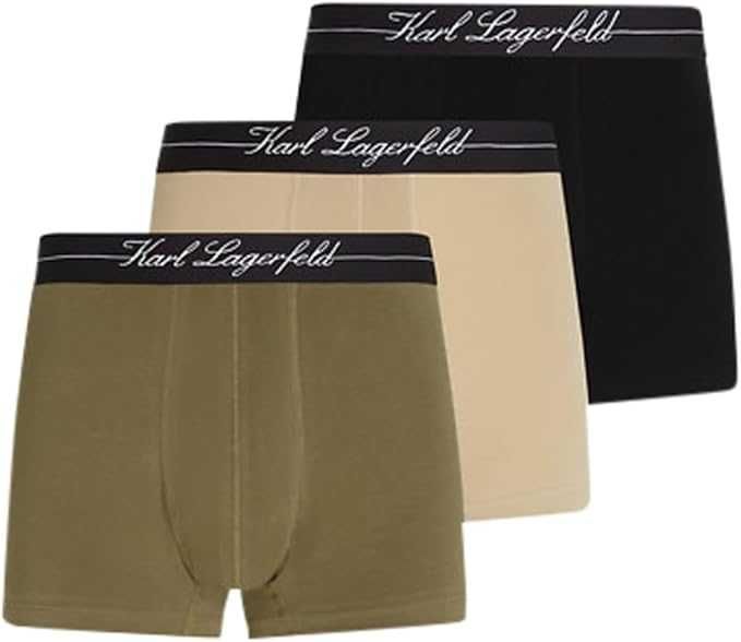 KARL LAGERFELD Męskie Bokserki 3-Pak Lyocell Hotel Karl M Twill/Black