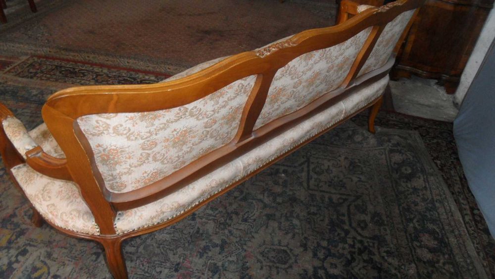Sofa  2 Fotele Ludwik Kabriolowe Nóżki  z Holandii