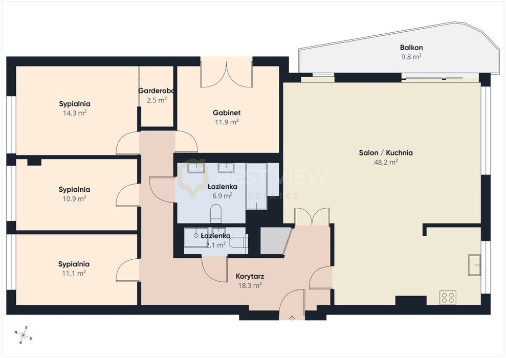 5 pokoi | 130 m² | przy Park Szczęśliwicki | garaż - Widok 3