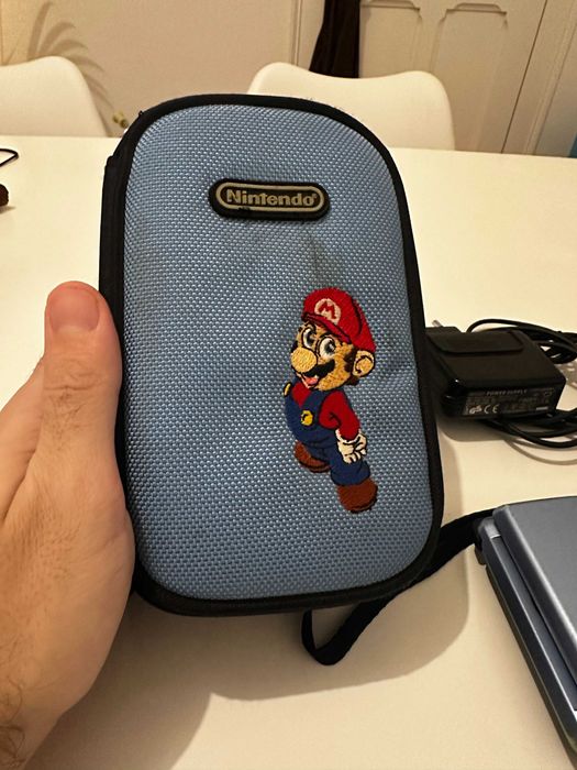 Nintendo DS (classica/Phat) azul e jogos (Mario bros, Nintendogs, etc)