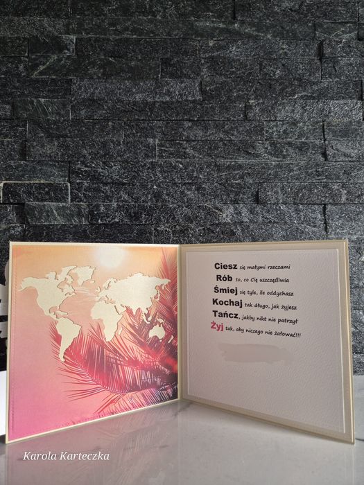 Kartka 30/40/50/60/70 wakacyjna, plaża, kobieca