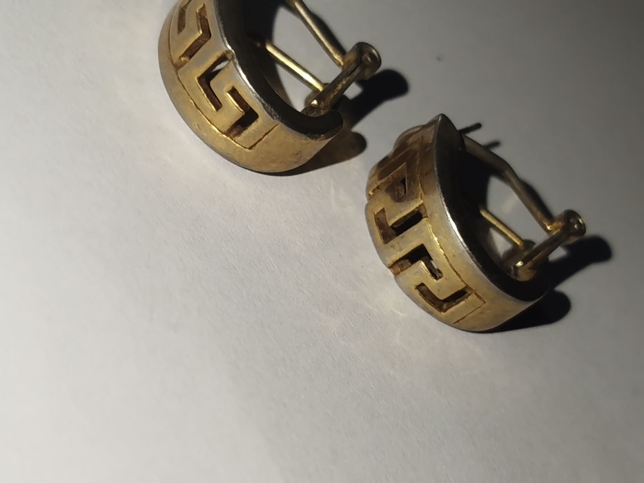 Стильные серьги «Versace» из медицинского золота (Xuping)