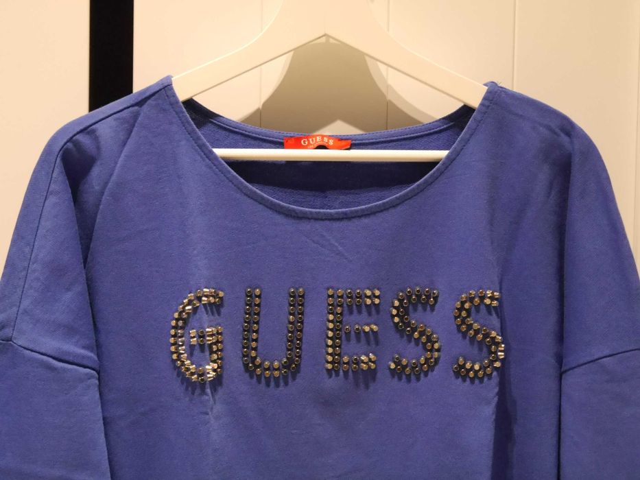 Guess śliczna chabrowa bluzka 36 S