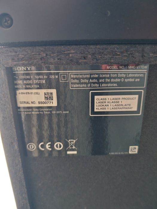MHC V77DW Sony kolumna