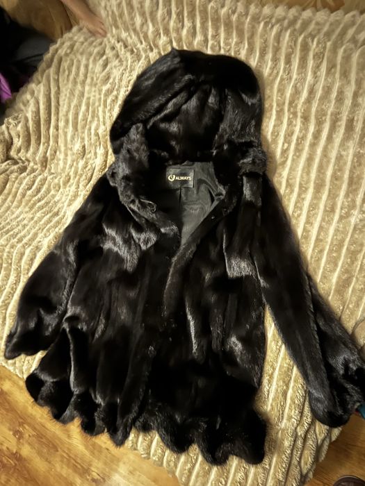 Шуба норкова чорна