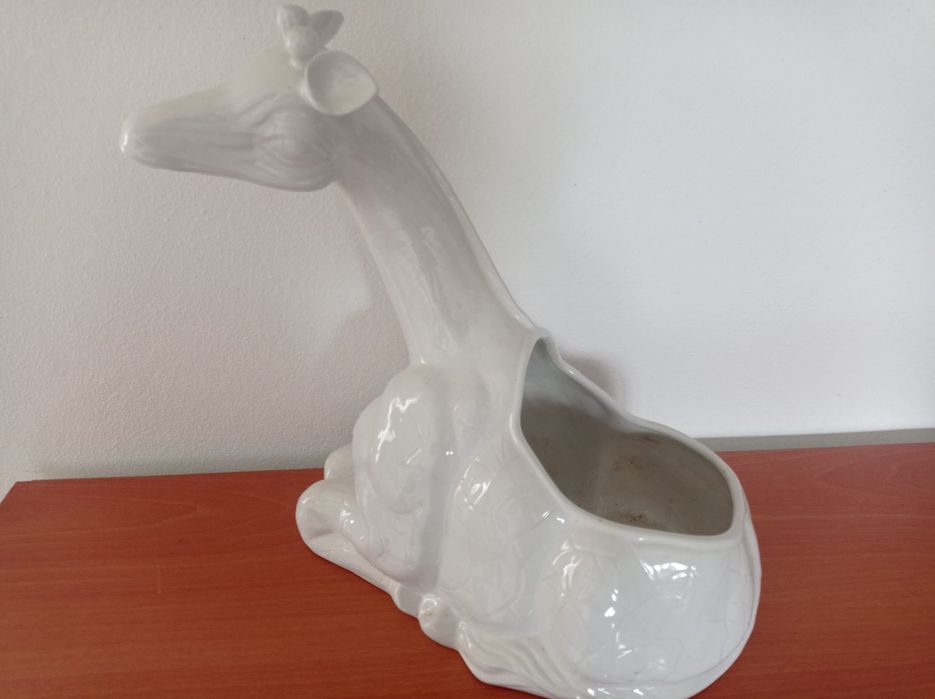Floreira porcelana girafa vintage