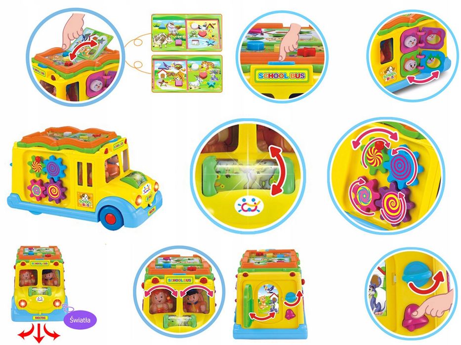 Autobus Interaktywny Książka Edukacyjna Szkolny