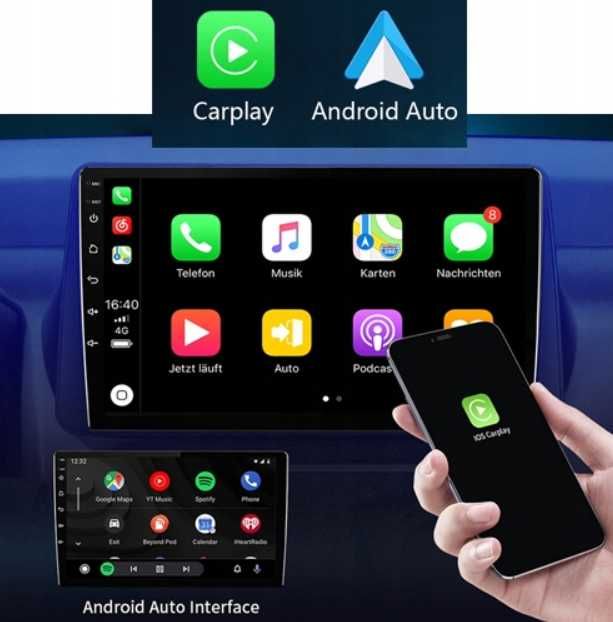 ANDROID 14- 4/32 GB Carplay Android auto GPS USB wifi BT RDS 1 DIN 9"