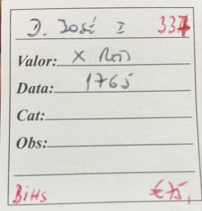 Moeda 337 - X Reis D JOSE I - 1765