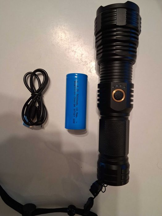 Latarka taktyczna LED Glarylight USB ładowalna IPX7