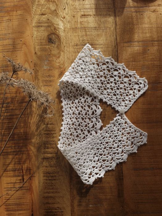 Szydełkowy, ażurowy kołnierzyk, handmade