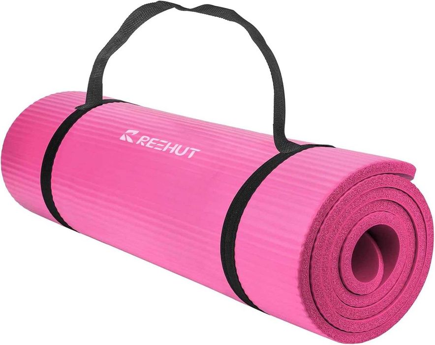180x61 Reehut 12,7mm GRUBA MATA GIMNASTYCZNA DO ĆWICZEŃ Pink defekt