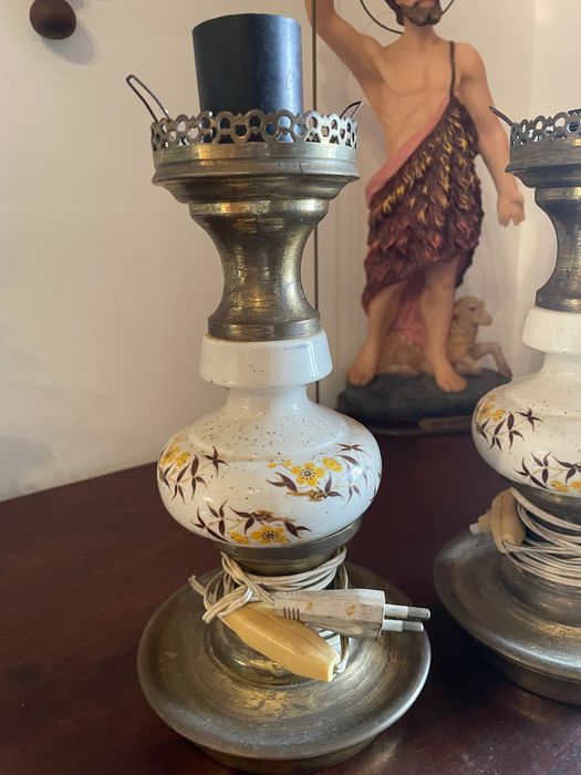 Candeeiros de mesa cabeceira vintage