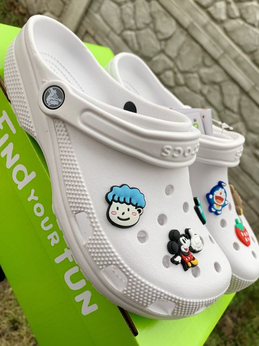 Крокси білі Crocs модель Класік 37 38 39 40 42 43 44 розмір