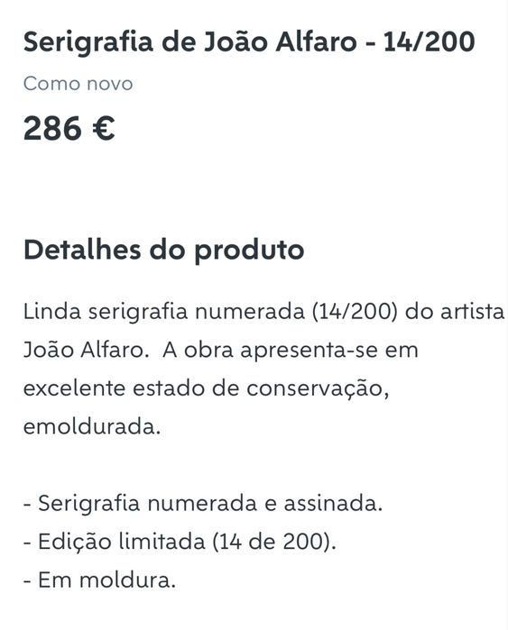 Serigrafia com o nome “Só”