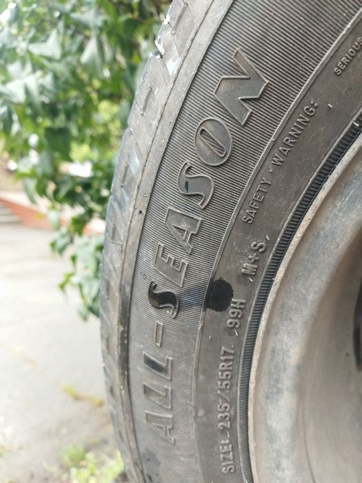 Шина Good year 235/55/17 всезезонка, стан супер. 1 шт. 2022 рік