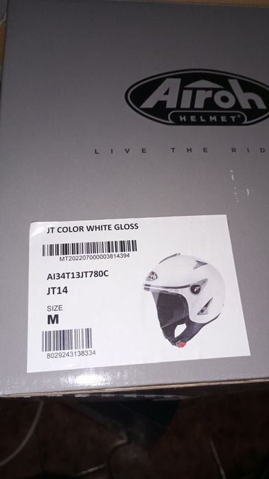 Capacete Airoh branco tamanho M