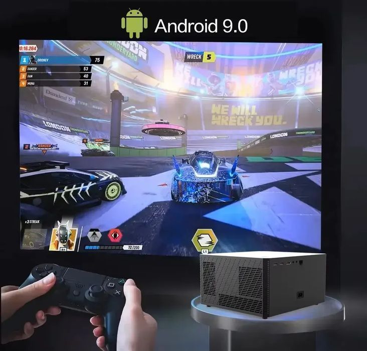 Projektor LED rzutnik X8PRO WiFi BT Android Full HD 200 cali + pilot