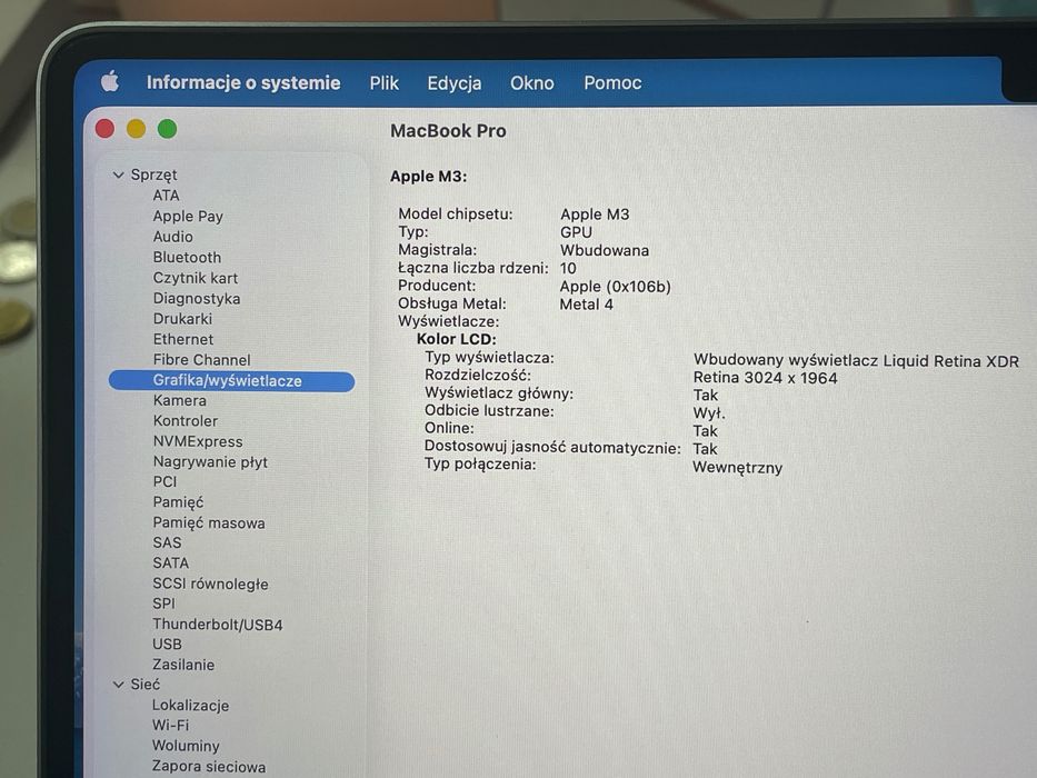 2023 MacBook Pro A2918 14" M3 16GB 512 GB