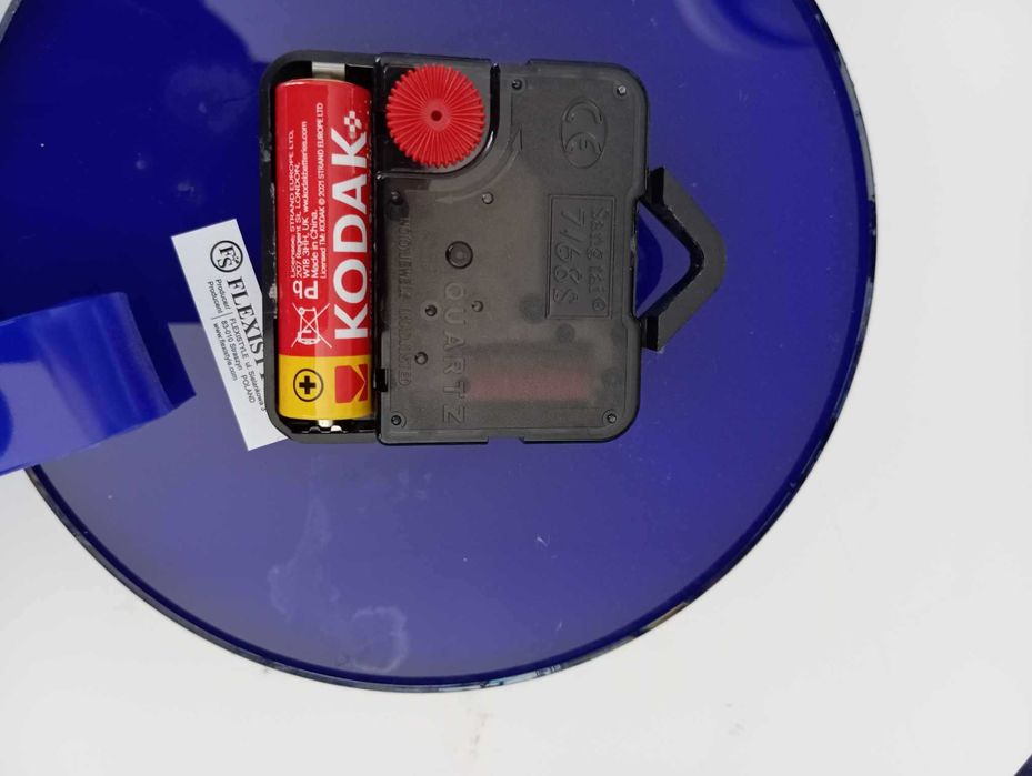 FLEXSTYLE Zegar ścienny niebieski - granat jasny na lustrze