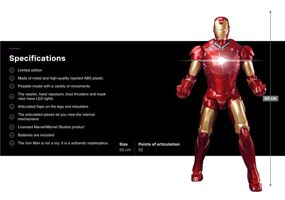DeAgostini | IRON MAN MK 3 | Mk III Armor | Set COMPLETO - URGENTE