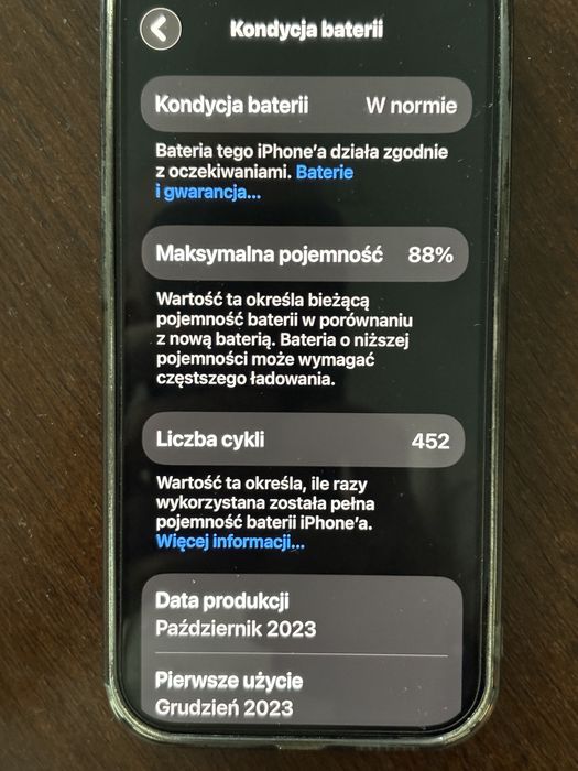 Iphone 15 stan idealny