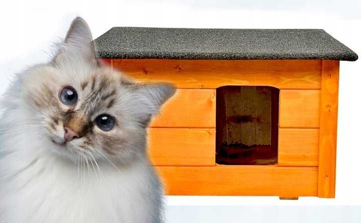 NOWA Buda Dla Psa Kota Ocieplona Drewniana 59x49x34 cm Okazja