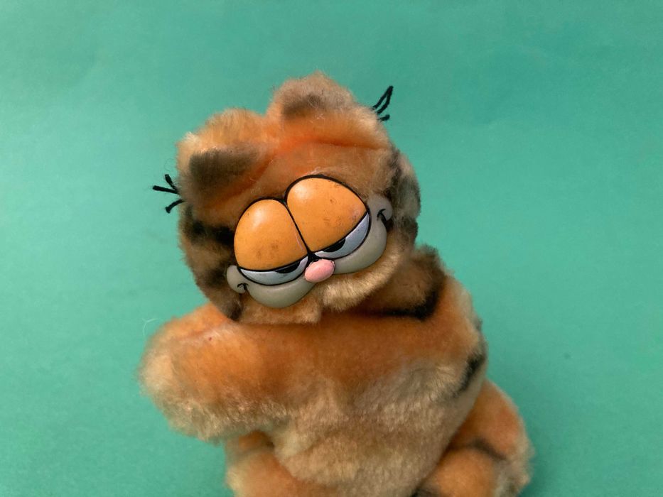 Boneco Garfield de pendurar com molas Anos 80 United Feature Syndicate
