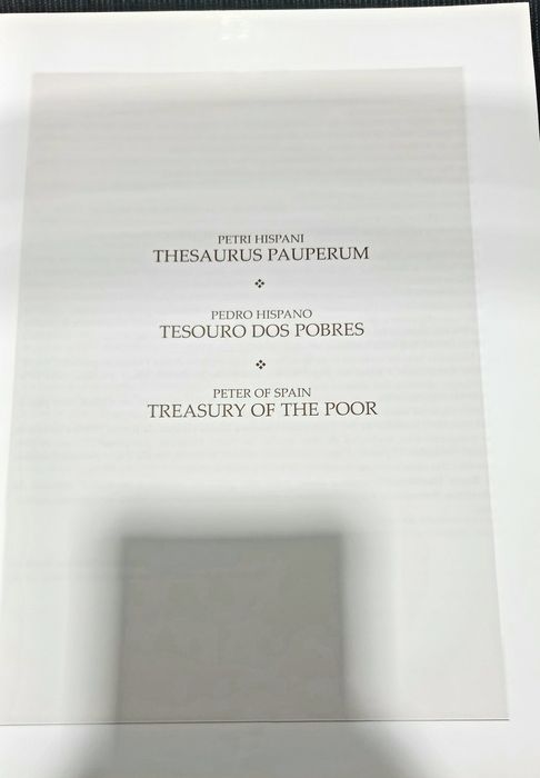 Tesouro dos Pobres Pedro Hispano
