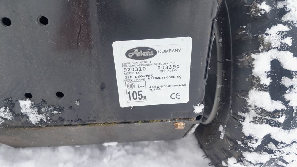 Odśnieżarka Ariens Snów Tec