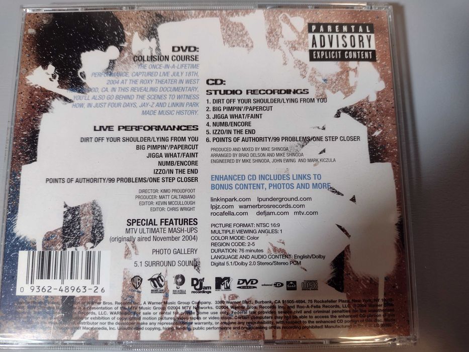 CD+DVD Collision Course Linkin Park And Jay-Z