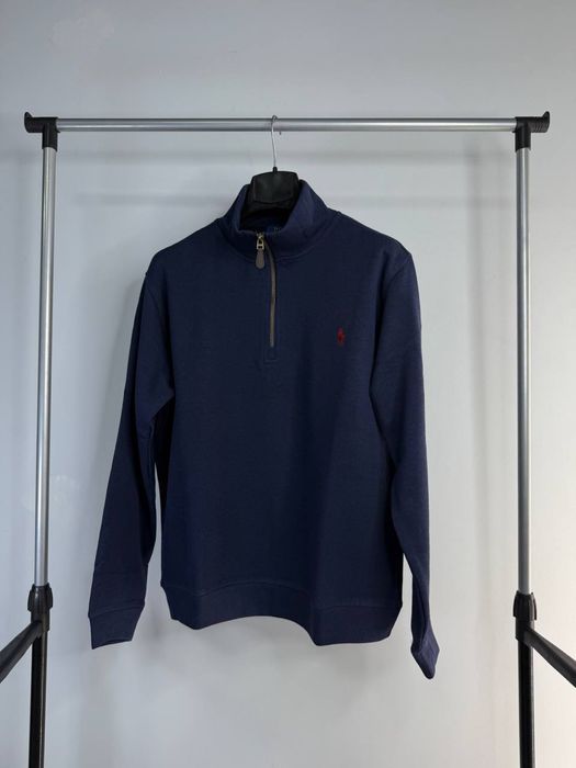 1/3 zip поло ральф лаурен / чоловіча кофта светр на замку ральф чорний