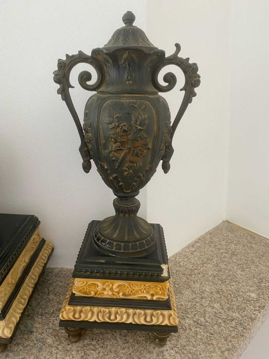 Relógio de Lareira com Guarnição. Envio até 24h.