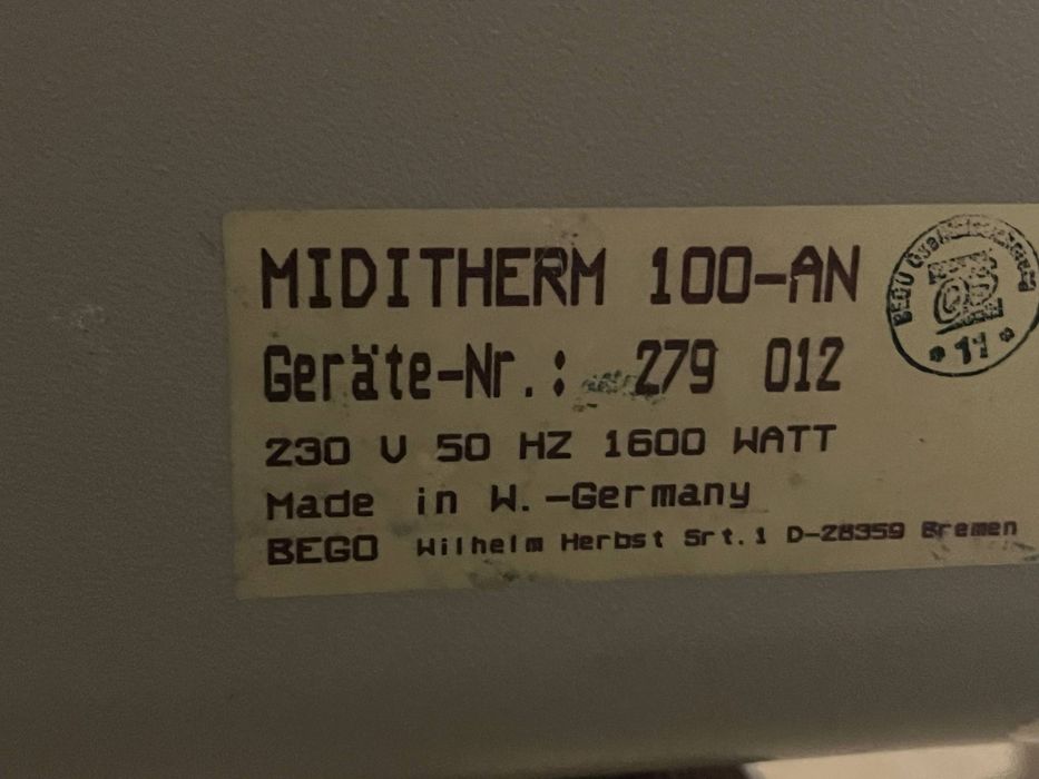 Муфельная печь Bego Miditherm 100-AN