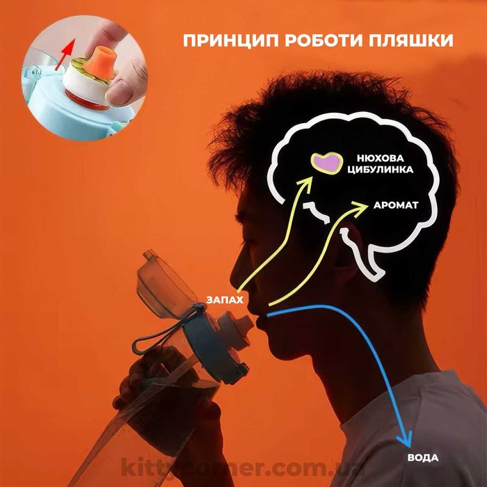 Спортивна бутилка/пляшка Air Up Bottle для води + 7 смаків блакитна