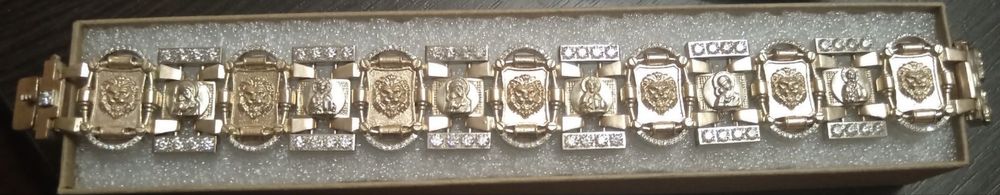 Золотой браслет с бриллиантами 147 грамма