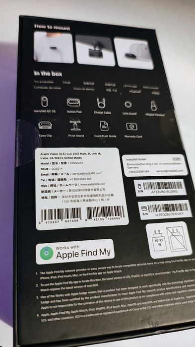 Kamera Insta360 Go 3S 64GB Black Nowa