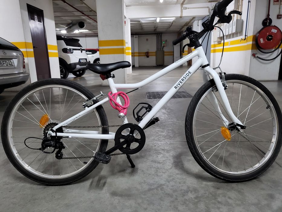 Bicicleta Infantil/Juvenil Decathlon Riverside (Branca) – Excelente Estado!