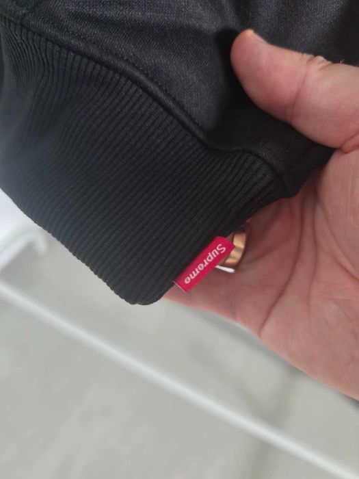 supreme Худи  Supreme Big logo суприм Худак кофта биг лого бомбер балахон Satin Appliqué