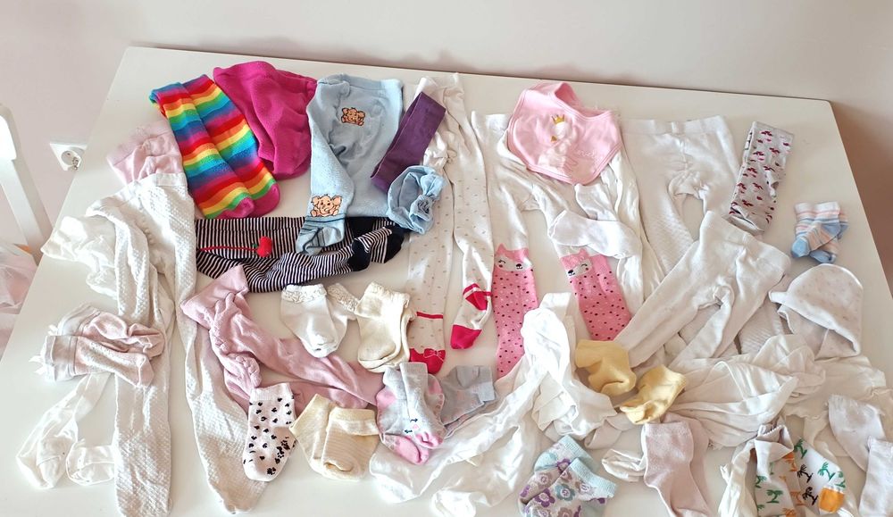 duży zestaw komplet rajstop pończoch rajstopy dla dziewczynki2-3-4lata