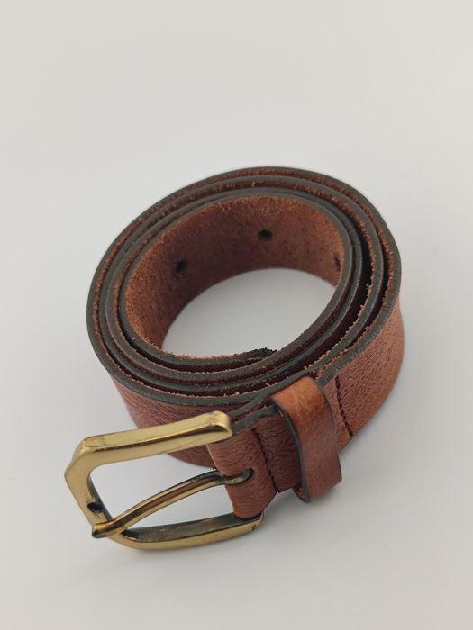 r. 72-83  Lloyd Pasek Retro damski skóra brązowy złota klamra