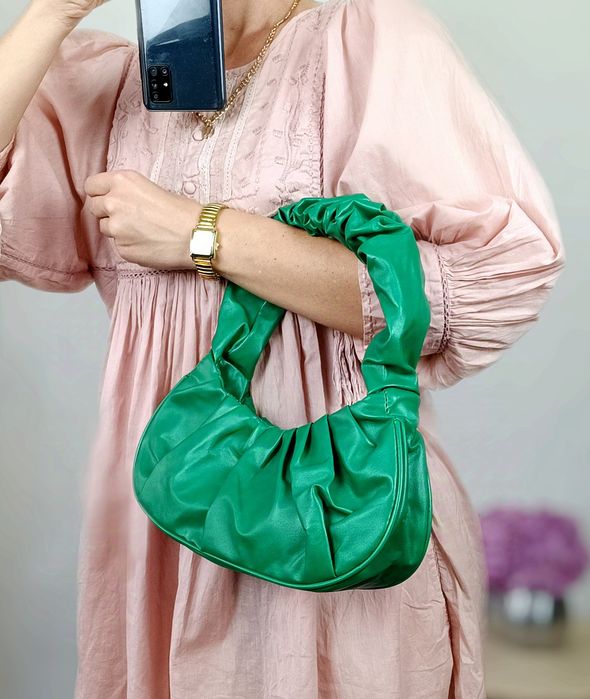 Zielona torebka damska na ramię do ręki y2k 2000s 90s baddy swag aesth