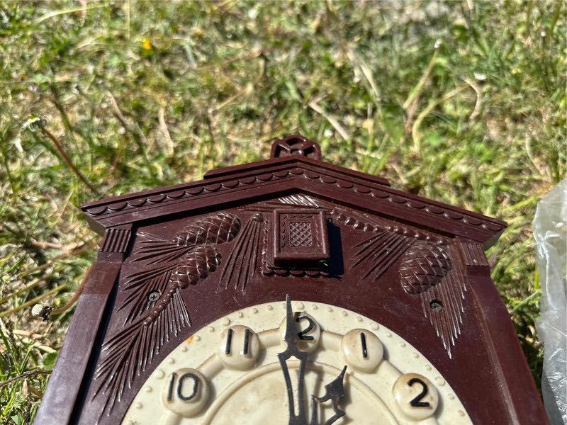 Zegar ścienny Majak z kukułką CCCP antyk mechanizm wagowy do renowacji